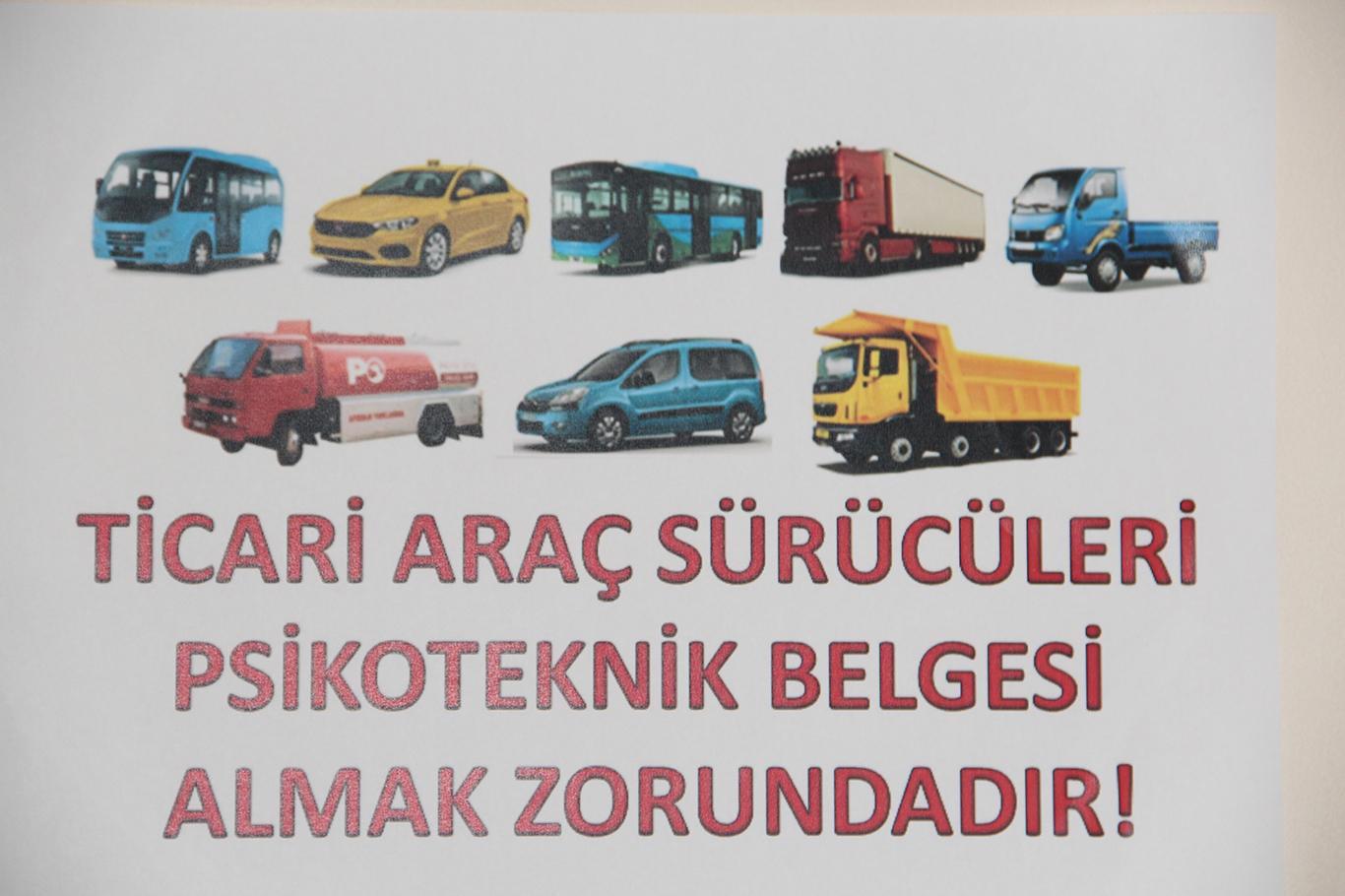 Psikoteknik raporu bulunmayan ticari araç sürücülerine ceza kesilecek.